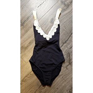 CREMEUX Textured Strappy Cheeky One-Piece Swimsuit Women's Size Medium